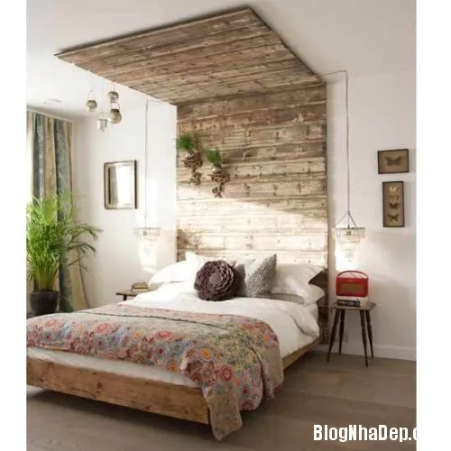 Những thiết kế đầu giường theo phong cách rustic mộc mạc