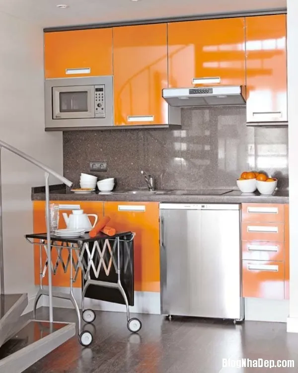 Trang trí phòng bếp sinh động với sắc màu