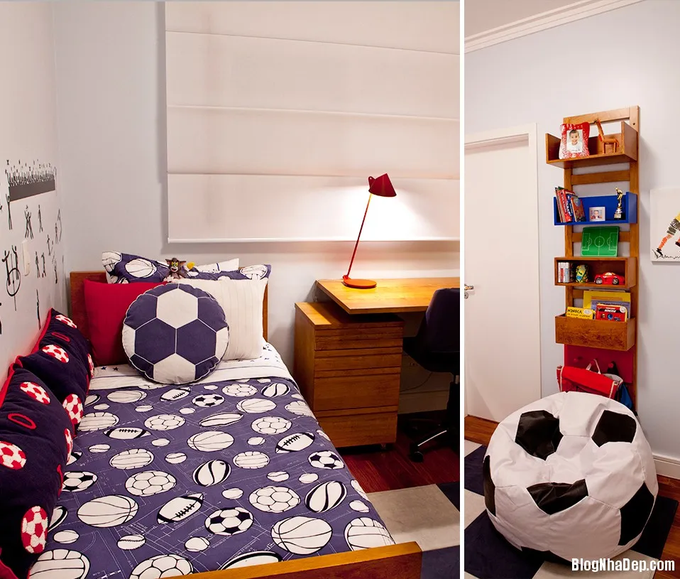 Trang trí phòng ngủ cá tính cho những bé đam mê bóng đá