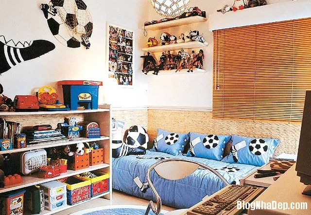 Trang trí phòng ngủ cá tính cho những bé đam mê bóng đá
