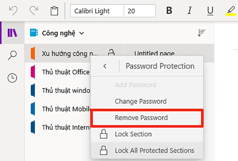 Bảo vệ ghi chú của bạn bằng cách đặt mật khẩu