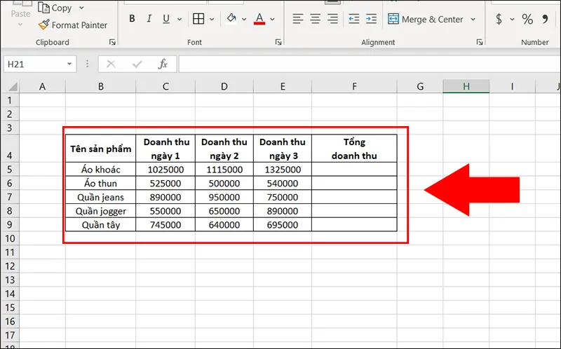 Cách đặt công thức mặc định cho 1 cột, tự động tính tổng trong Excel