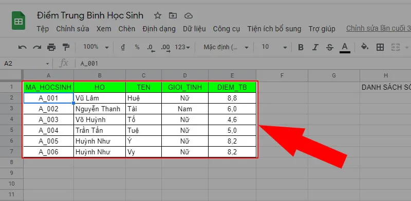 Cách sử dụng hàm QUERY trong Google Sheet để lọc dữ liệu