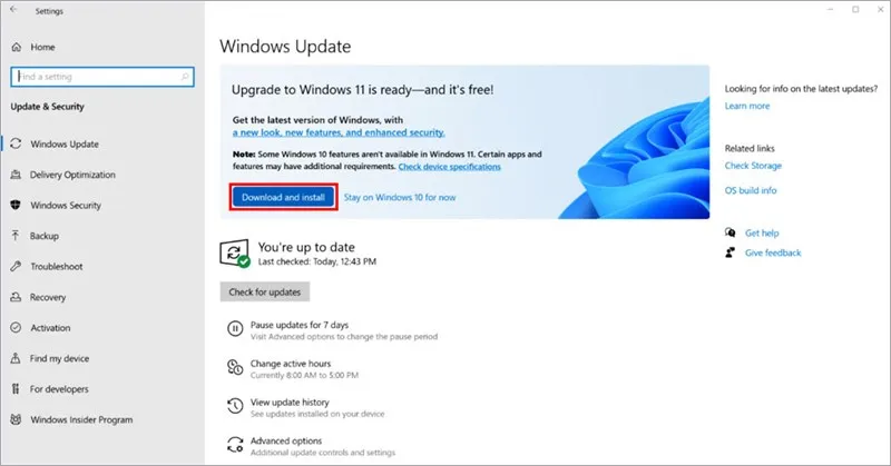 Hướng dẫn cập nhật Windows 11 chính thức trên máy tính