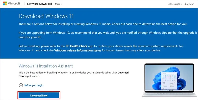 Hướng dẫn cập nhật Windows 11 chính thức trên máy tính