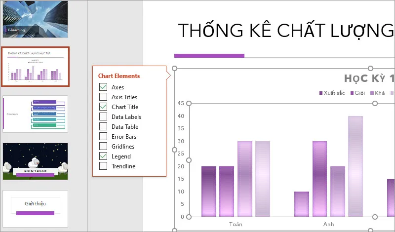 Hướng dẫn Chèn đồ thị vào Slide Powerpoint