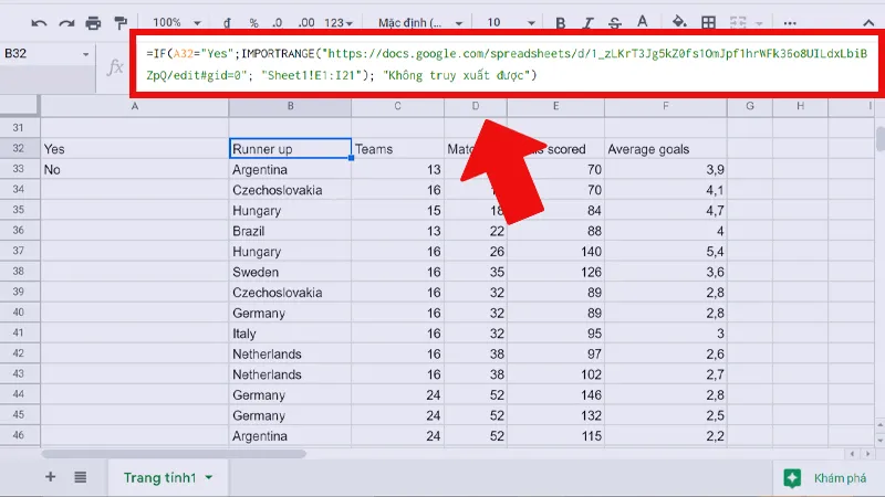 Hướng dẫn sử dụng hàm IMPORTRANGE trong Google Sheet để lấy dữ liệu