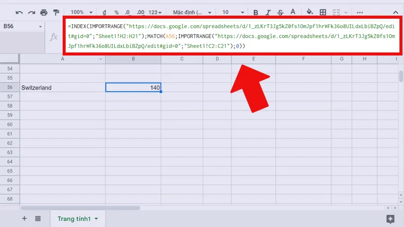 Hướng dẫn sử dụng hàm IMPORTRANGE trong Google Sheet để lấy dữ liệu