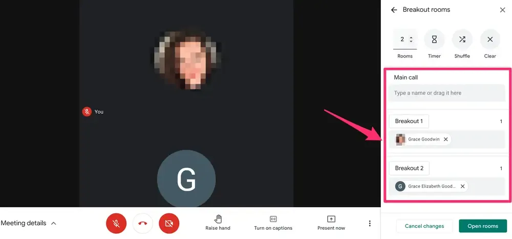 Hướng dẫn sử dụng tính năng breakout rooms trong Google Meet