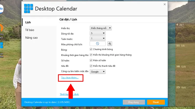 Hướng dẫn tải và tạo lịch làm việc trên Desktop Calendar chi tiết nhất 2021