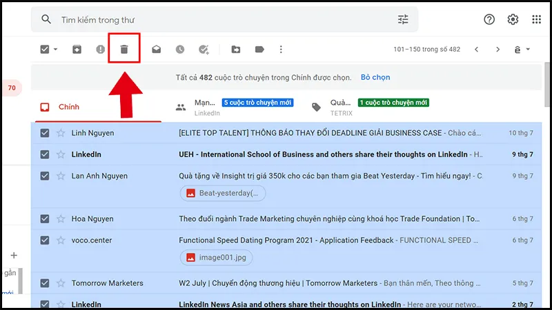 Hướng dẫn xoá thư, email trong Gmail một cách nhanh chóng hiệu quả
