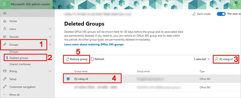 Lưu trữ hoặc xóa nhóm trong Microsoft Teams
