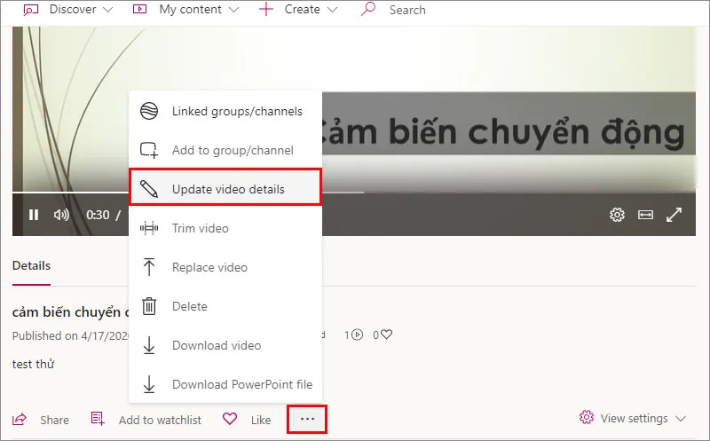 Microsoft Stream tự động tạo phụ đề cho video