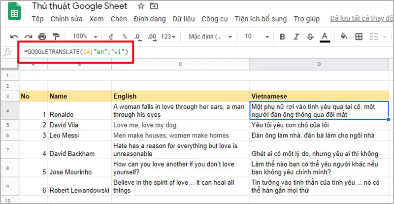 Những thủ thuật Google Sheets bạn cần biết