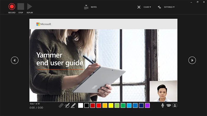 Recording một slide Powerpoint với lời tường thuật