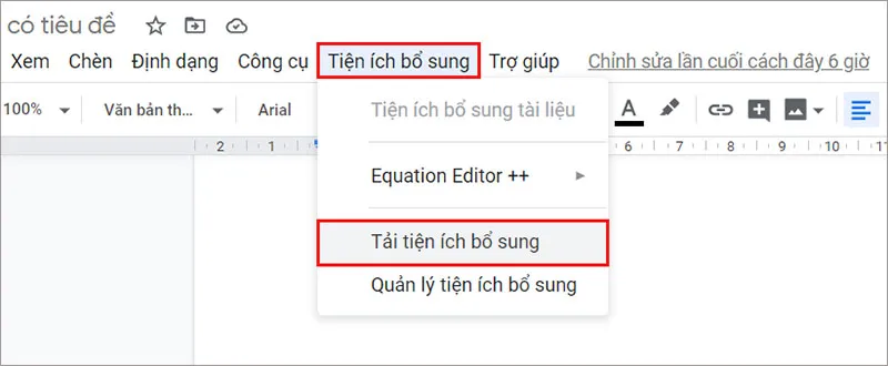 Sử dụng Math Type Trên Google Docs thật đơn giản