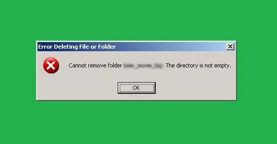 Sửa lỗi “Cannot delete folder: The directory is not empty”