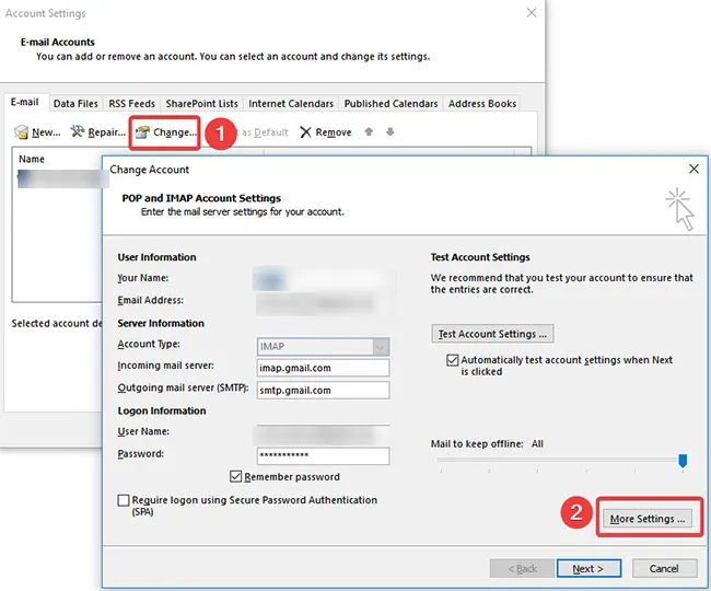 Sửa lỗi Outlook bắt nhập pass – mật khẩu liên tục