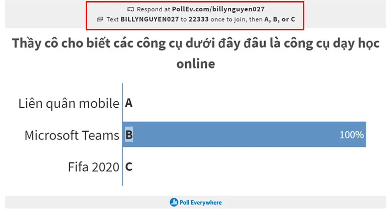 Tạo Slide Powerpoint tương tác với Poll Everywhere