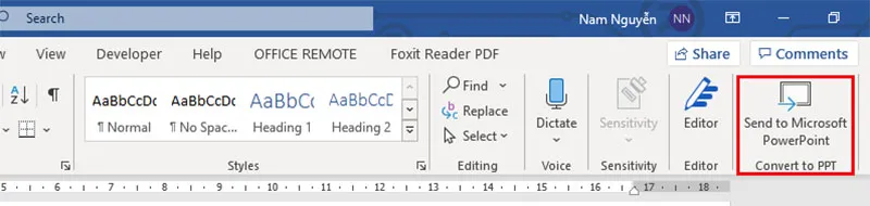 Thủ thuật chuyển nội dung Word sang Powerpoint