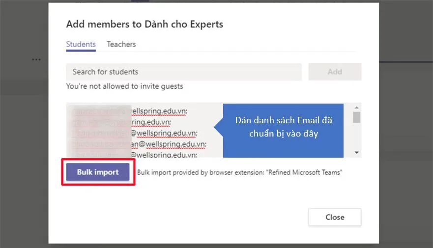 Thủ thuật thêm thành viên vào Microsoft Teams hàng loạt