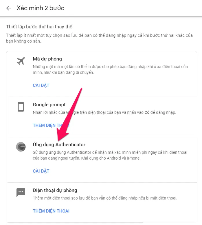 Xác minh 2 bước cho tài khoản Gmail, Google